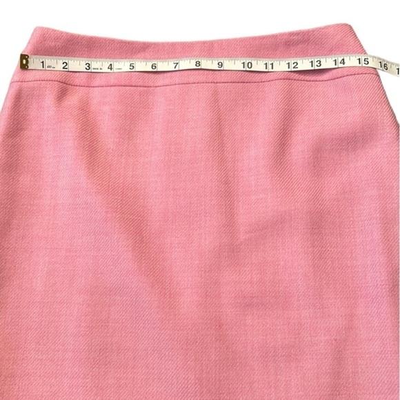 LOFT 100% Wool Pink Pencil Mini Skirt Size 6P - Picture 6 of 8